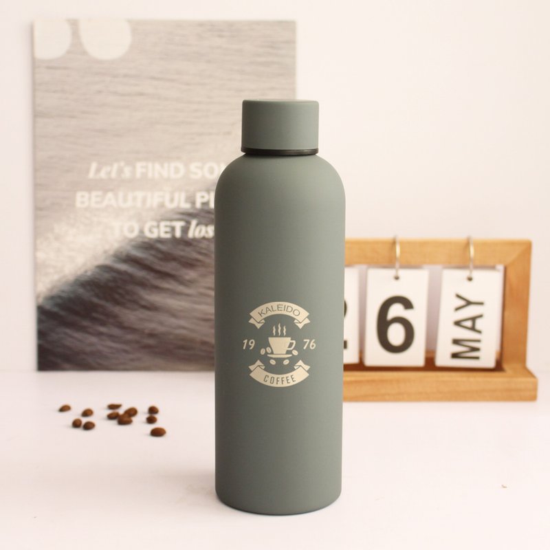 【Coffee Shop系列】磨砂不鏽鋼保溫杯 戶外運動水杯 咖啡杯定制 - 保溫瓶/保溫杯 - 不鏽鋼 多色