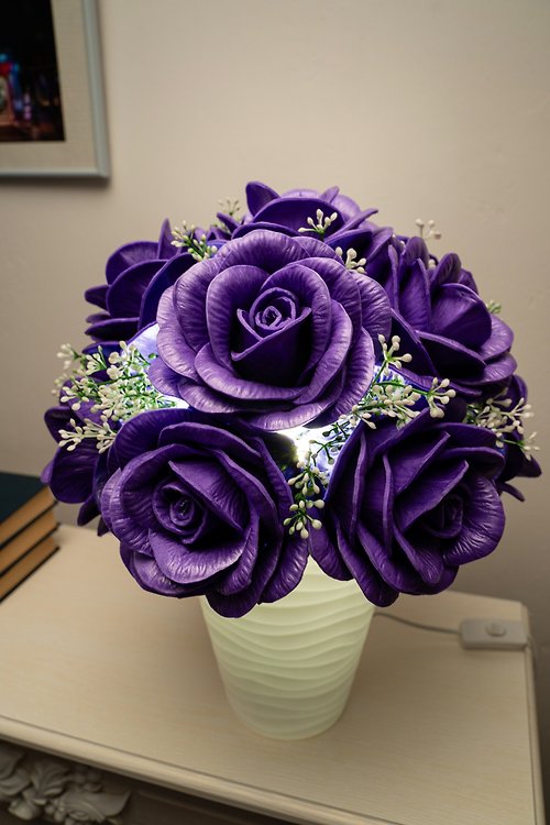 Miraculum tabernam Cute Flower Bouquet Night Light / Rose Bouquet Custom Rose Lamp Decor