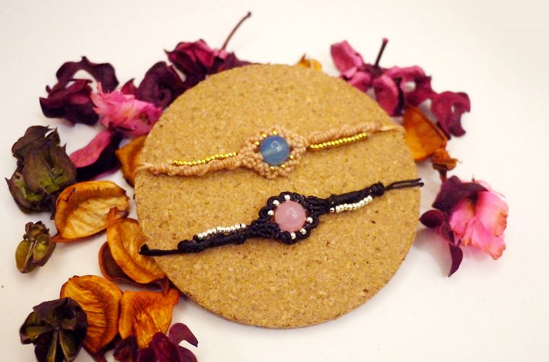 Natural stone personality silk wax bracelet - Bracelets - Gemstone Multicolor