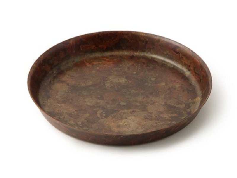 トーンコンプリートブロンズカラープレートレッドカッパー（L） - 小皿 - 銅・真鍮 ブラウン