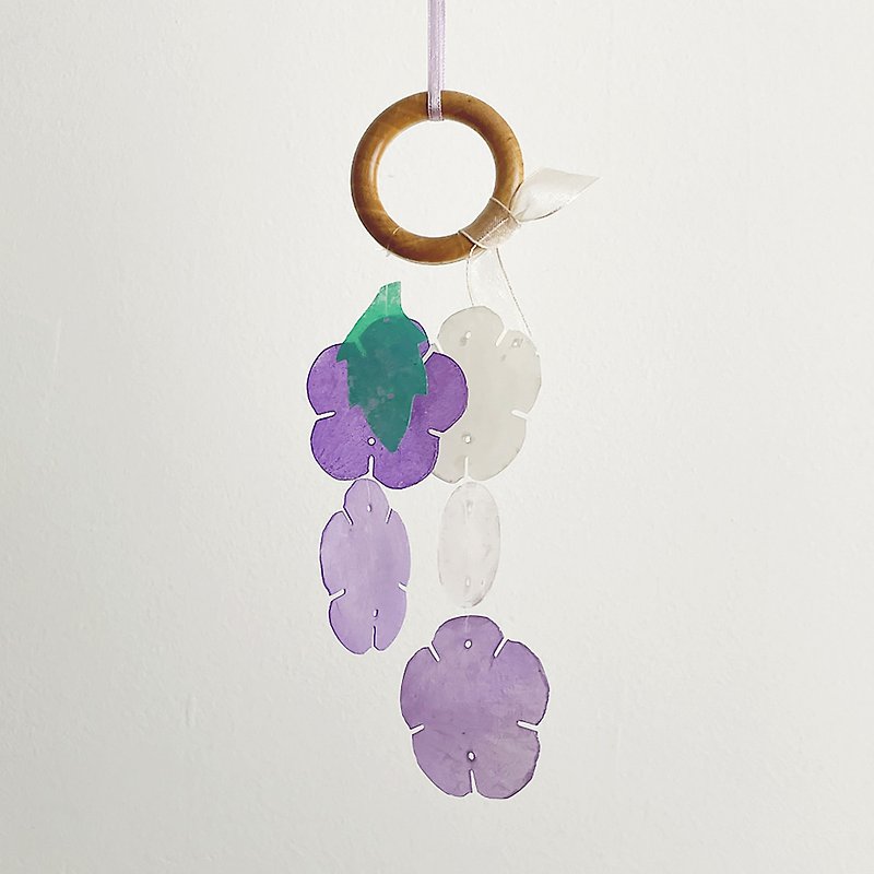 PRE-MADE| Flower Shop Carnation Stationery-Violet|Shell Wind Chime Mobile|#1-323 - Other - Shell Purple