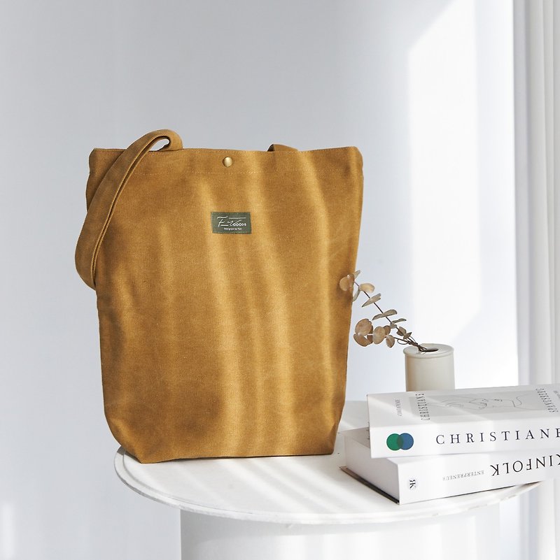 Macchiato Canvas Bag (Linen Yellow) - Messenger Bags & Sling Bags - Cotton & Hemp Orange