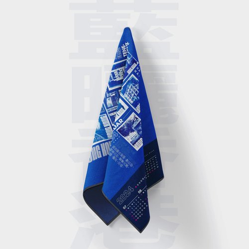 丁一一手作り Tii Handmade 藍曬香港圖鑑毛巾 | 合輯 招牌 屋邨 交通 唐樓 香港設計