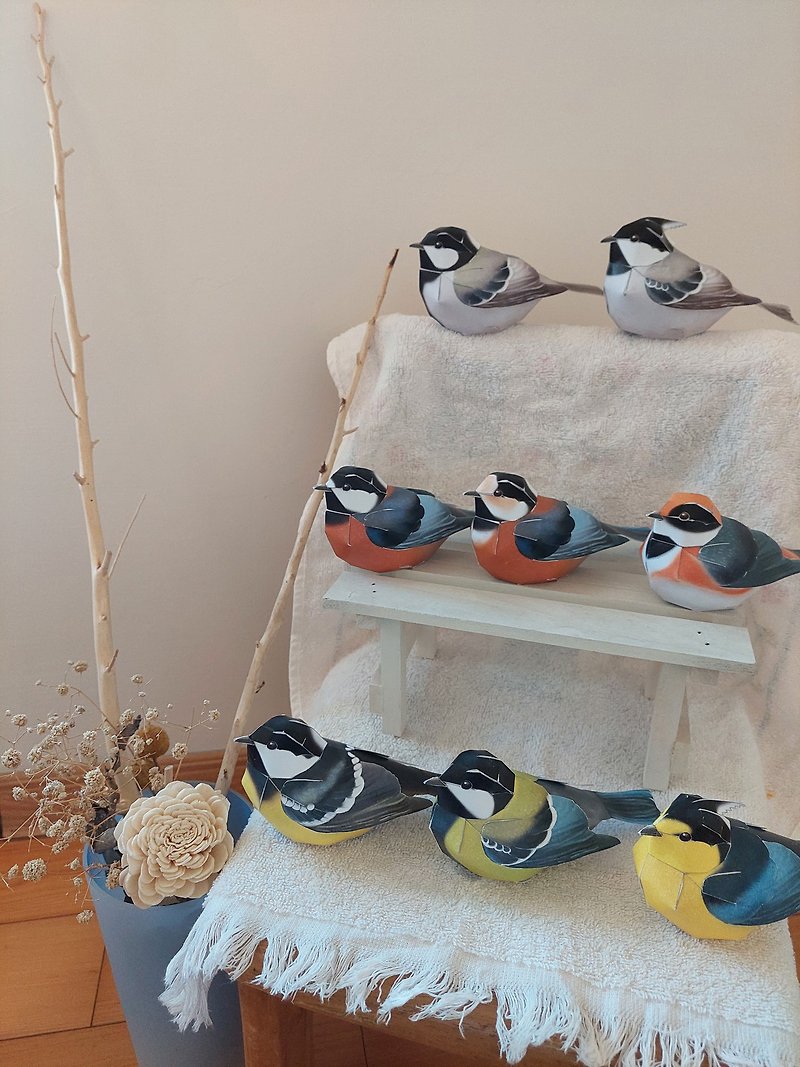3D paper model / bird collection set (8 types) / DIY