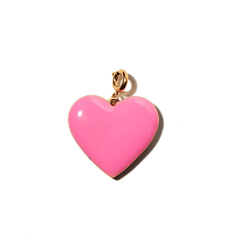 Set Your Heart Pendant • Pink & Forest Green - พวงกุญแจ - สแตนเลส สึชมพู