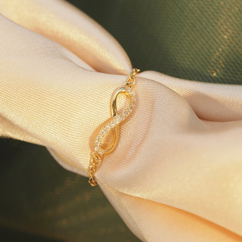 18K金無限鏈環戒指18K Gold Infinity Chain Ring - 戒指 - 貴金屬 