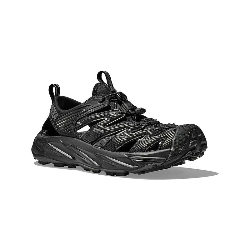 [HOKA] Female Hopara Hiking Sandals Black - Sandals - Polyester Black