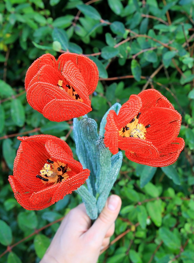 Digital Download - PDF | Beaded Flowers pattern |  Tulip - คอร์สงานฝีมือ/หนังสือคู่มือ - วัสดุอื่นๆ 