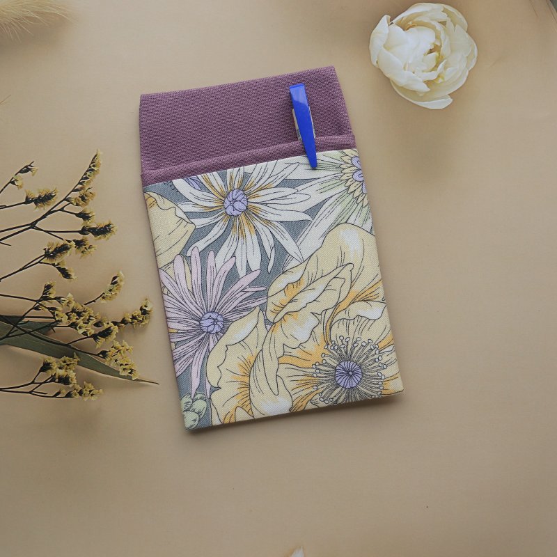 【Bloom-Purple】Pocket type pencil case nurse teacher pencil case doctor pencil case teacher pencil case - Pencil Cases - Cotton & Hemp Blue