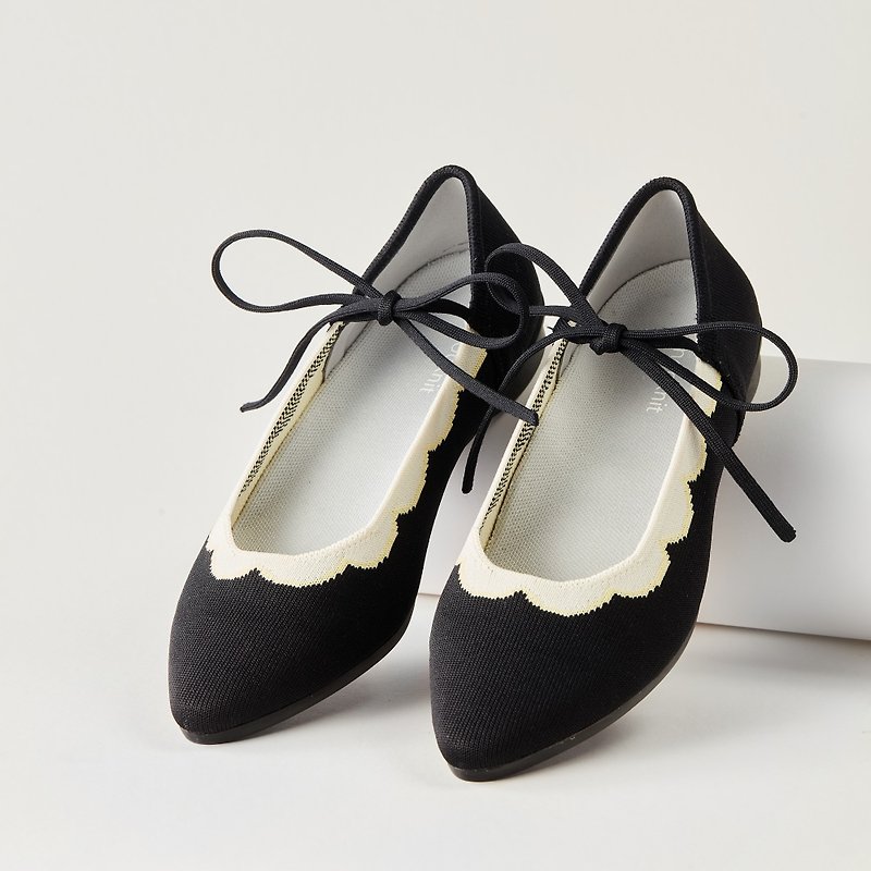 Catsuit Flats Classic Black - รองเท้าบัลเลต์ - วัสดุอีโค สีดำ