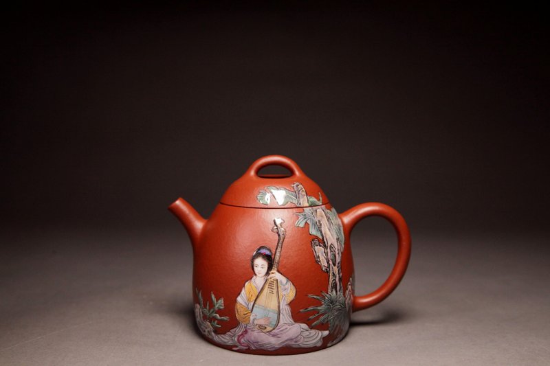 [Da Ye Da from the House of Rich Lady] Longshan Hall Jingdezhen Painted Huanglong Mountain Zhuni Dahongpao 190cc - Teapots & Teacups - Pottery Multicolor