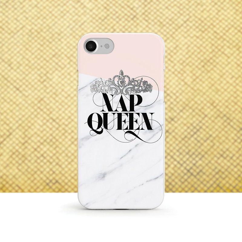 nap queen- clear phone case- iPhone 13 pro, Xs至iPhoneSE2 - Phone Cases - Plastic Pink