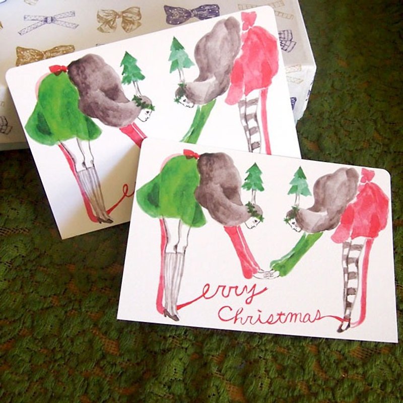 クリスマスカード　メリークリスマスの木 - カード・はがき - 紙 