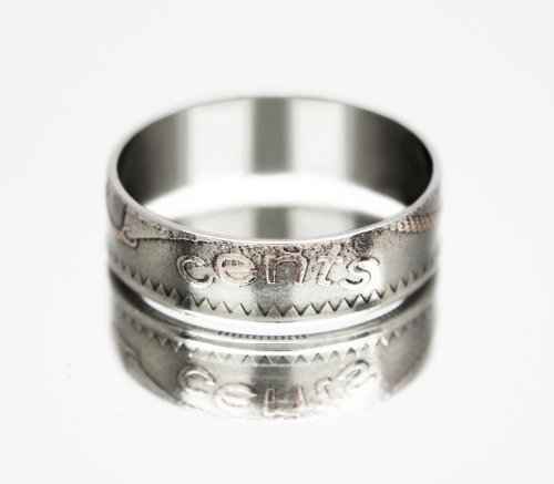 CoinsRingsUkraine Fiji Coin Ring 20 cents 2009 coin rings for men coin rings for women