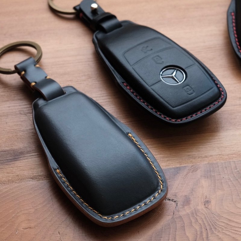 Shape it  | Handmade Leather benz  key Case.Car Key Holder - Keychains - Genuine Leather Multicolor