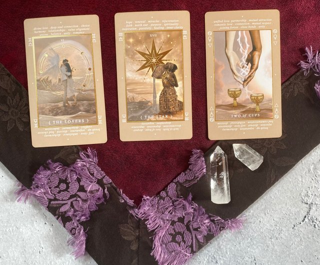 タロットクロスフリンジフラワー♡Handmade tarot cloth T1167