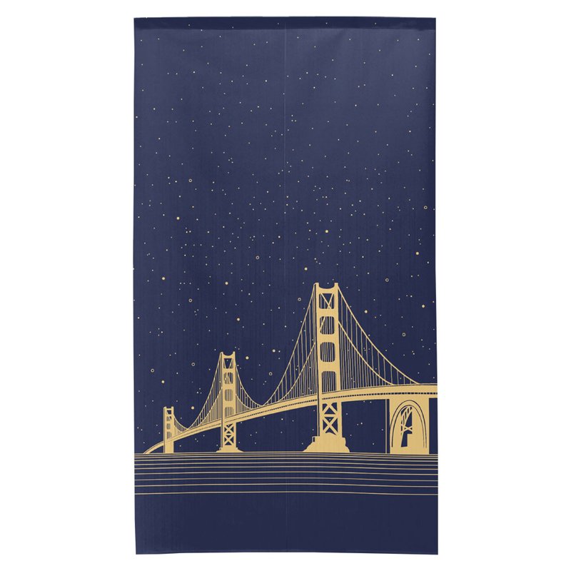 Japan-made コスモlong door curtain San Francisco Golden Gate Bridge - Doorway Curtains & Door Signs - Other Man-Made Fibers Multicolor