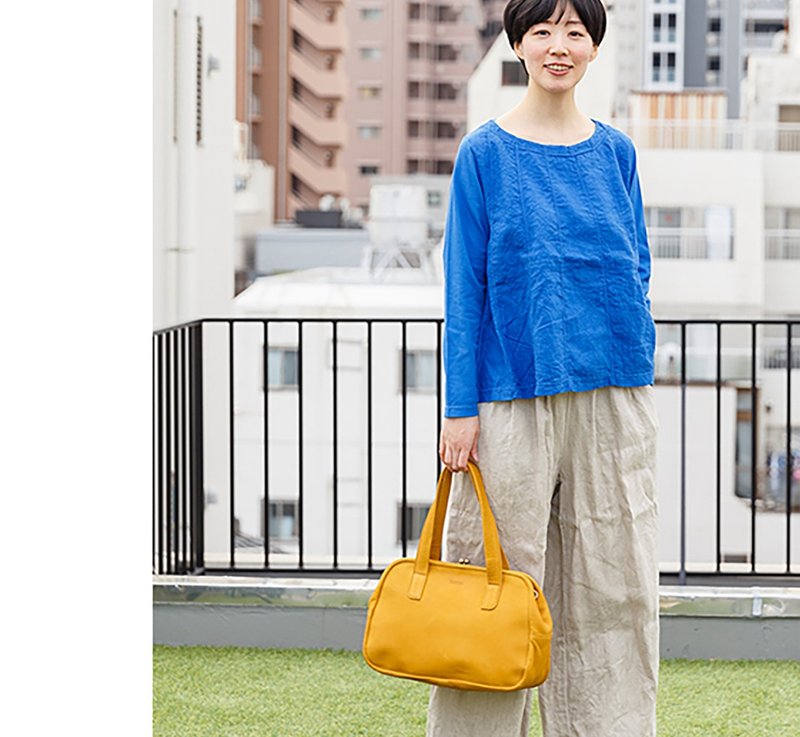 Kanmi.-Fuka-Fuka Series Shoulder Bag - กระเป๋าแมสเซนเจอร์ - หนังแท้ 
