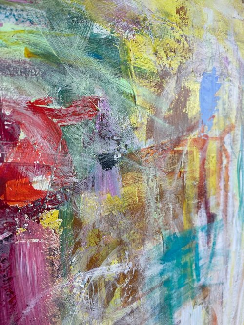 抽象風景画の原画　絵画　キャンバスアート　現代アート A-228/24】風景画絵画 原画 星空 キリン キャンバス 真作