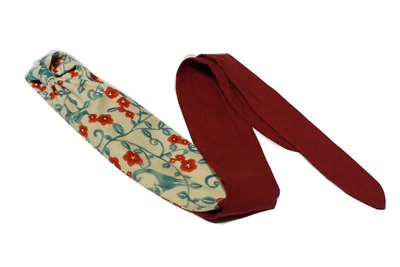ディアリットオリジナルデザイン日本の綿とリネン手作りのヘアバンドフラワーキャットカラーのカラーヘッドバンドは結ばれたスカーフとして使用することができます - ヘアバンド - コットン・麻 