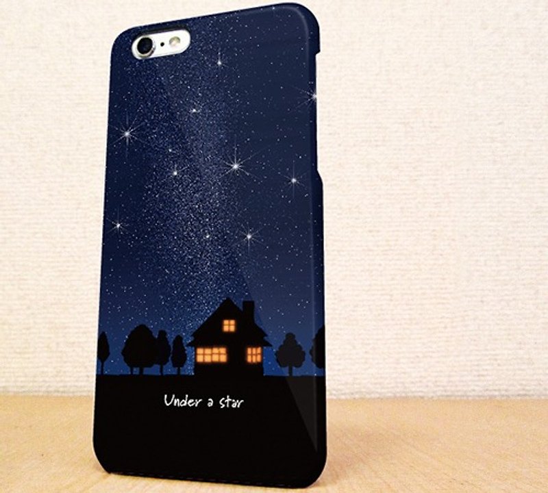 Free shipping ☆ iPhone case GALAXY case ☆ Under the stars phone case - Phone Cases - Plastic Black