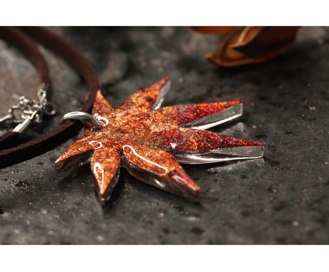 秋の彩り 紅葉ネックレス - ショップ otomenohane ネックレス