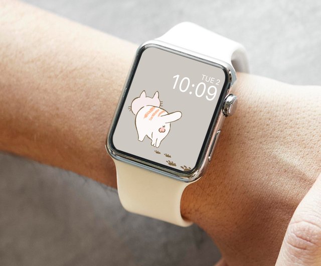 Apple Watchの壁紙 スマートウォッチ用のウォッチフェイスデジタルダウンロード Cat 23 ショップ Lamadreams 壁紙 スタンプ アプリアイコン Pinkoi