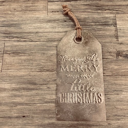 Flat Wine Bottle Art 瓶瓶禮 季節限定聖誕禮物 美國製復古美式鄉村風聖誕裝飾鐵牌 掛件吊飾
