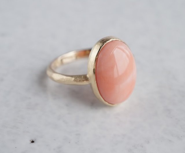 Pink coral ring [OP733K10YG] - Shop ateliersimo General Rings - Pinkoi