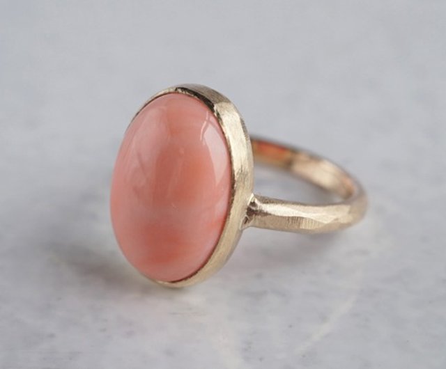 Pink coral ring [OP733K10YG] - Shop ateliersimo General Rings - Pinkoi