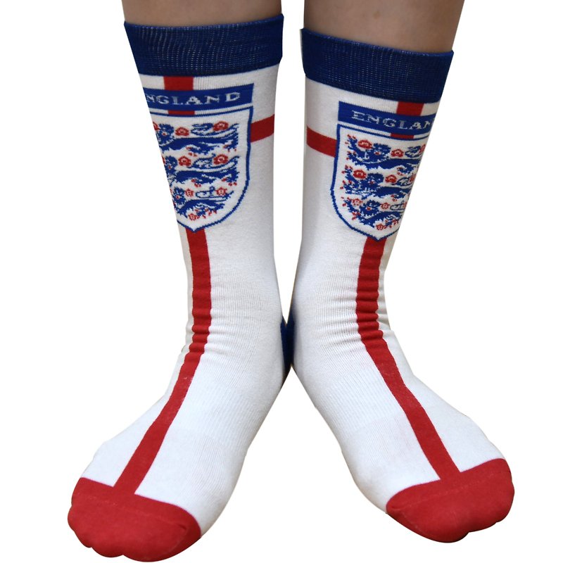 Flag Collection Men/Women England Knitted Crew Socks - Fitness Accessories - Cotton & Hemp Multicolor