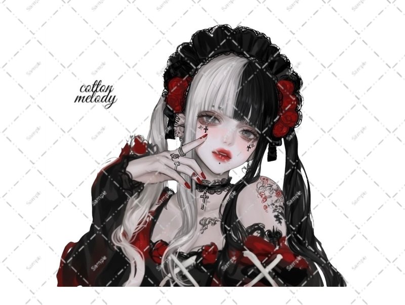 original sticker no.5801 人物ステッカー オリジナルステッカー 人物ステッカー 女の子ステッカー オリジナル人物ステッカー - 貼紙 - 紙 