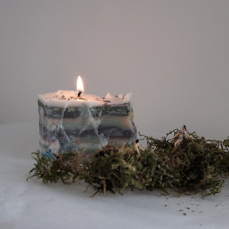 Cubes | Soy wax candle handmade soy candle #L - เทียน/เชิงเทียน - ขี้ผึ้ง สีเทา