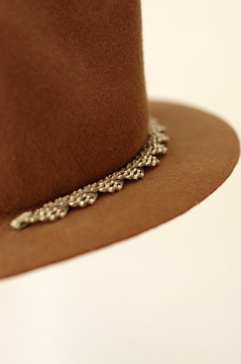 Antique Crown Crown Trifari silver brush pattern special choker necklace n65 - สร้อยคอ - โลหะ สีเงิน