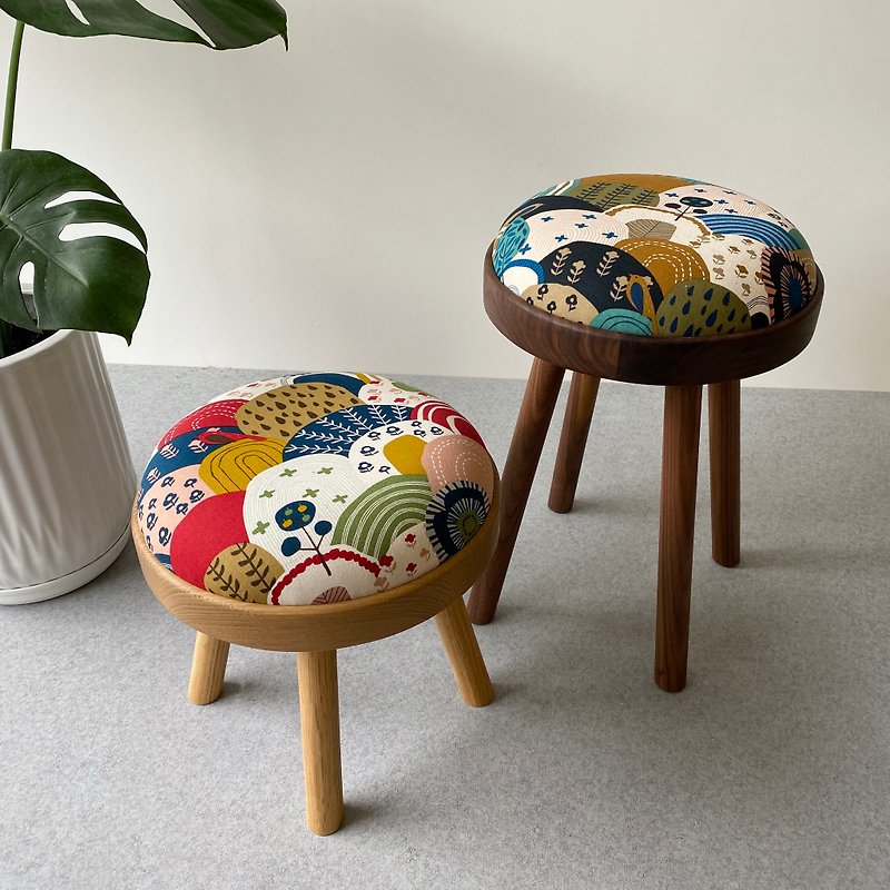 TOMO - Touch the skin/There are mountains and birds/Log chairs, stools, side tables, New Year's color matching, gift giving - Chairs & Sofas - Wood Multicolor