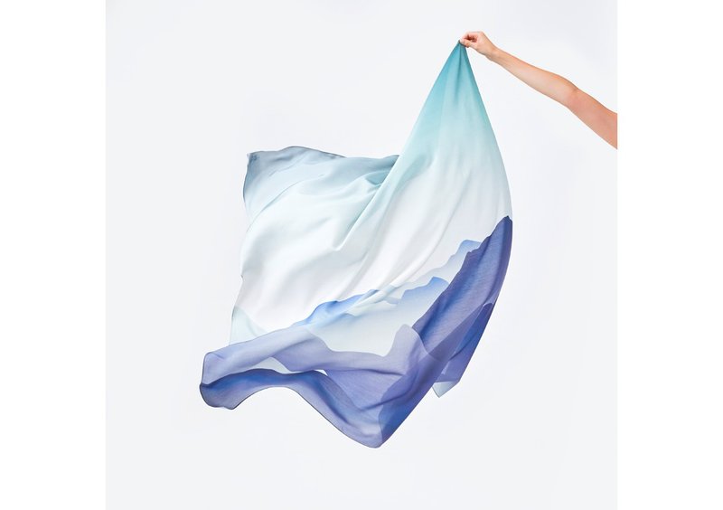 Rust and Stardust - Frost - Scarves - Silk Blue