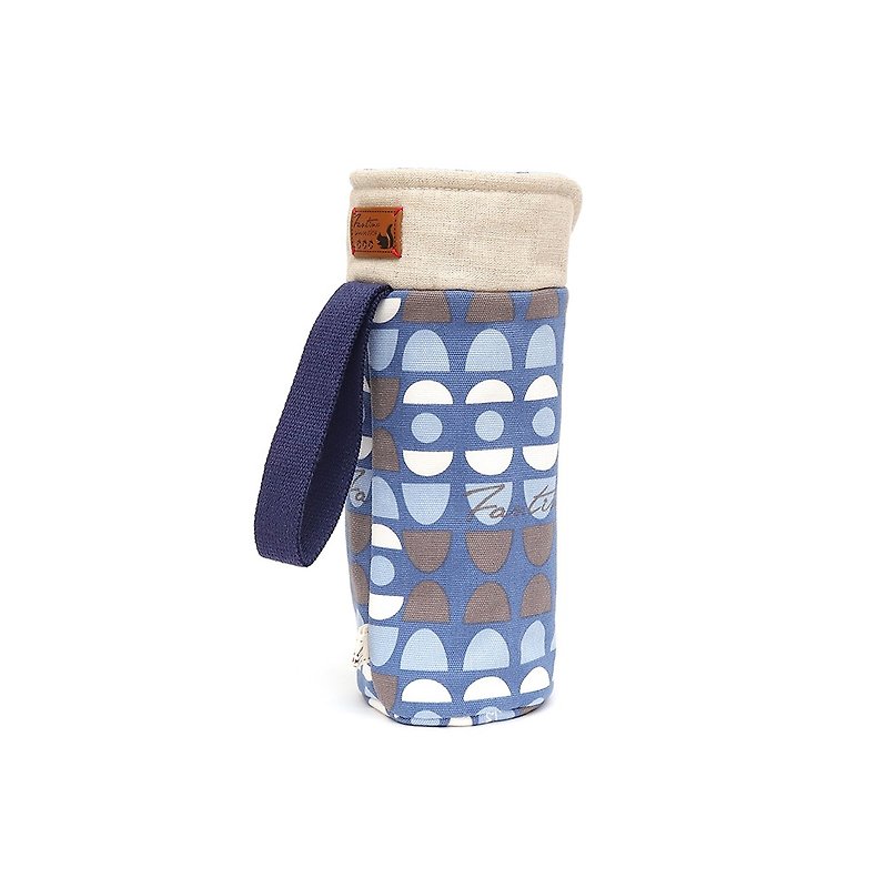 Insulation Anti-collision Water Bottle Bag-Water Jade Labyrinth-Blue Water Jade/Exchanging Gifts/Christmas Gifts - Beverage Holders & Bags - Cotton & Hemp Blue
