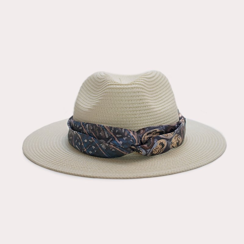 Bad Hair Club Twist Band Straw Fedora Hat - Hats & Caps - Other Materials 