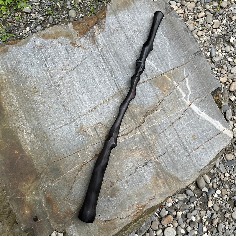 私の杖 Wang Pi 手作りの杖 黒の杖 - 置物 - 木製 ブラック