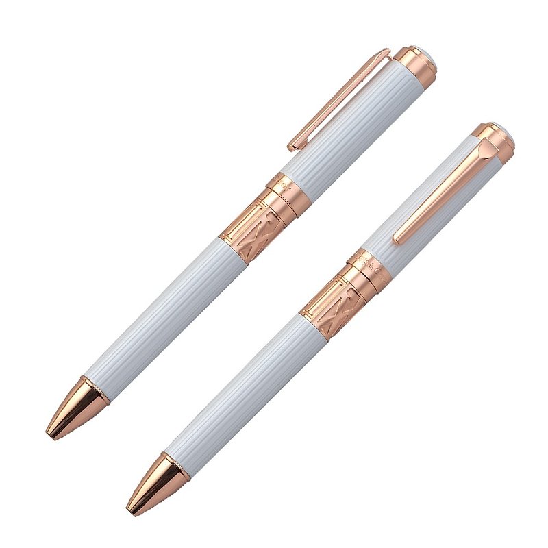 【Chris & Carey】 Toki Series / Straight Pearlescent White Atomic Pen TKBP-05 - Ballpoint & Gel Pens - Other Metals 