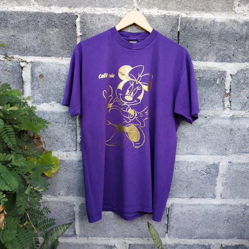 Vintage 90s Disney  Minnie Mouse California  T-Shirt - Men's T-Shirts & Tops - Cotton & Hemp Purple