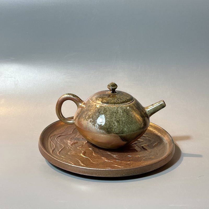 Wood-fired water ripple pot / Dessert plate / Xiao Pingfan handmade - ถ้วย - ดินเผา 