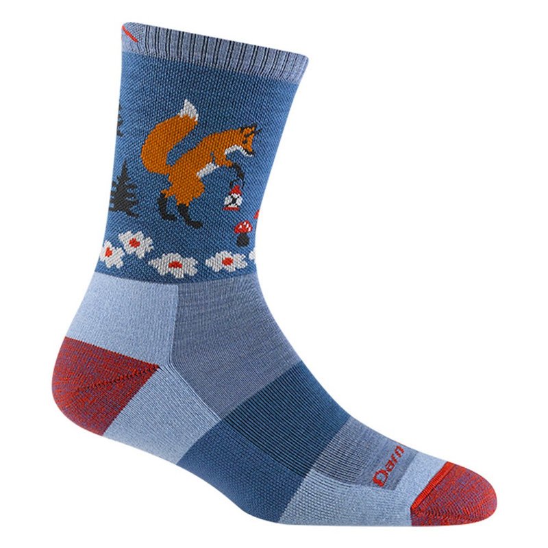 【Darn Tough】Women's 5001Critter Club Micro Crew LW Cushion Va - Socks - Wool Blue