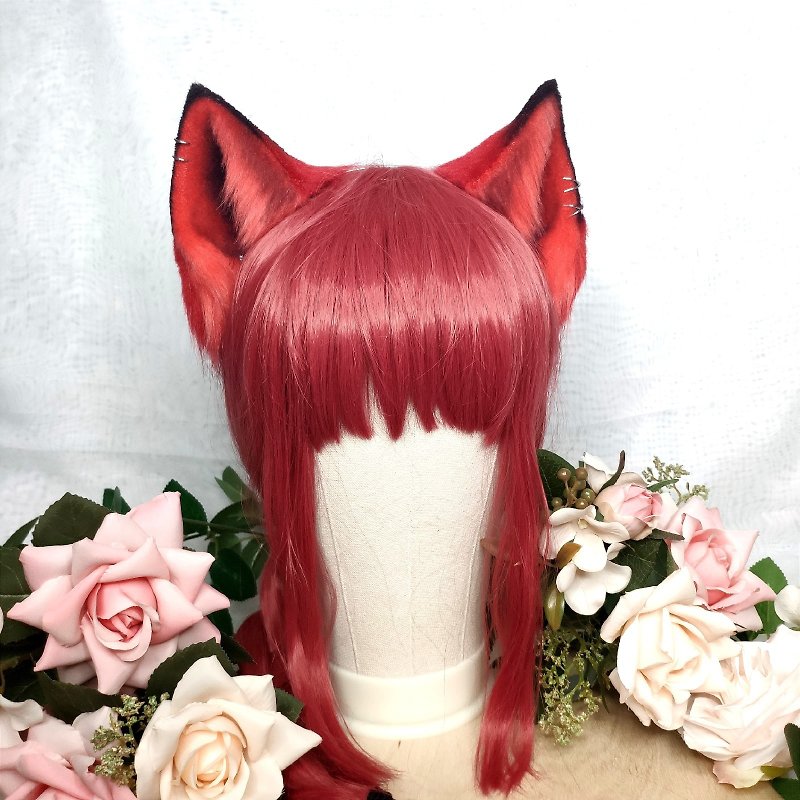 Red Cat Ears Headband Makima Cosplay