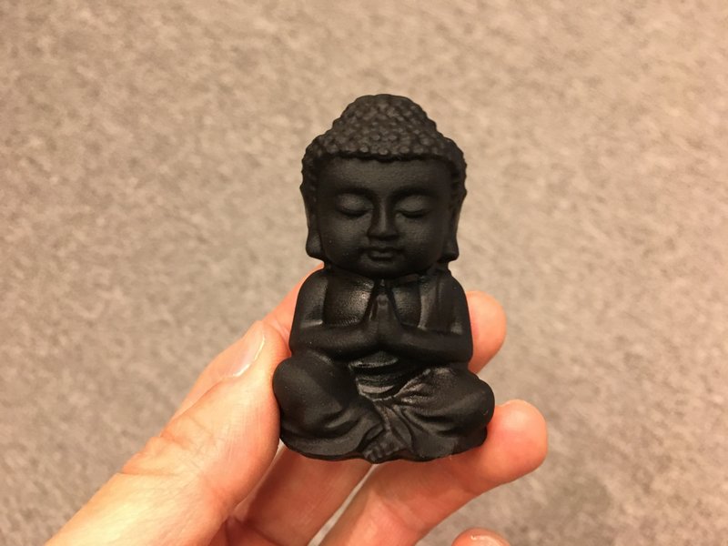 磨沙黑曜石如來佛祖擺件 - 有助清除和淨化負能量 - 擺飾/家飾品 - 水晶 
