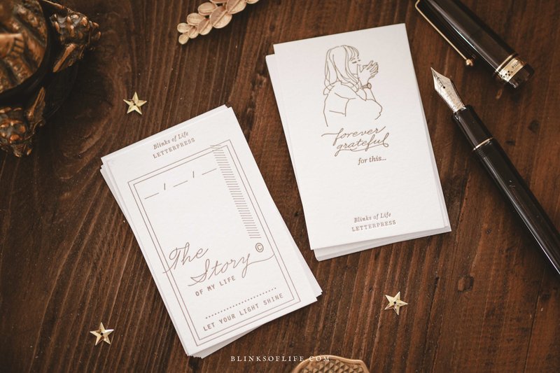 Letterpress Notepad - 便條紙/便利貼 - 紙 咖啡色