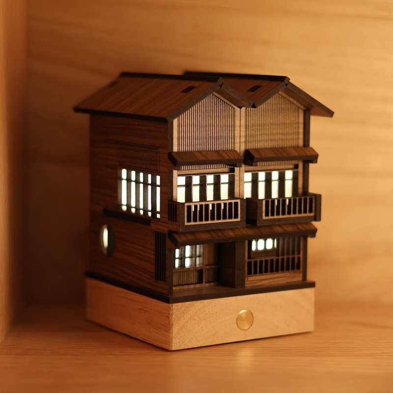 【海之京都-翼宿六/伊根舟屋】床頭燈/桌面擺件/USB/送小船 - 燈具/燈飾 - 木頭 咖啡色