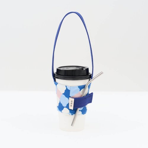 印花樂 inBlooom 飲料杯吸管提帶/玻璃海棠2號/學院藍