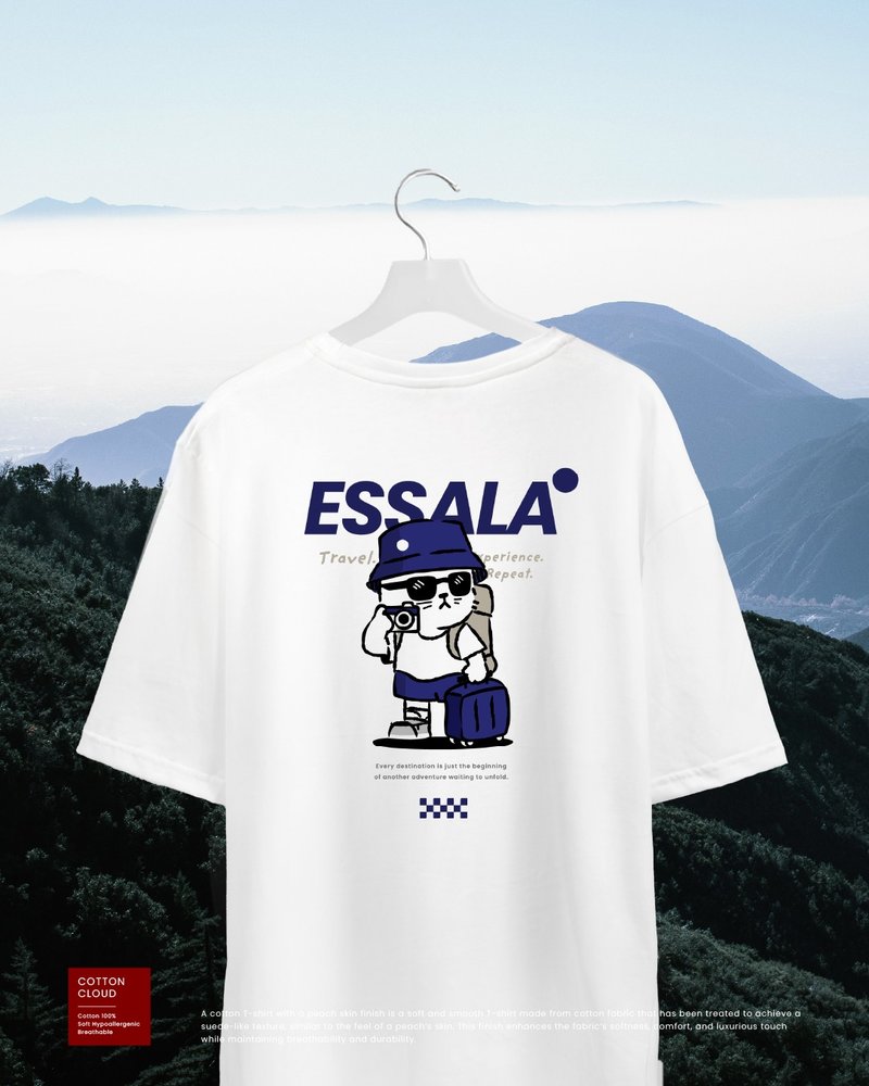 Essala T-Shirt Oversized (M) - 男 T 恤 - 棉．麻 