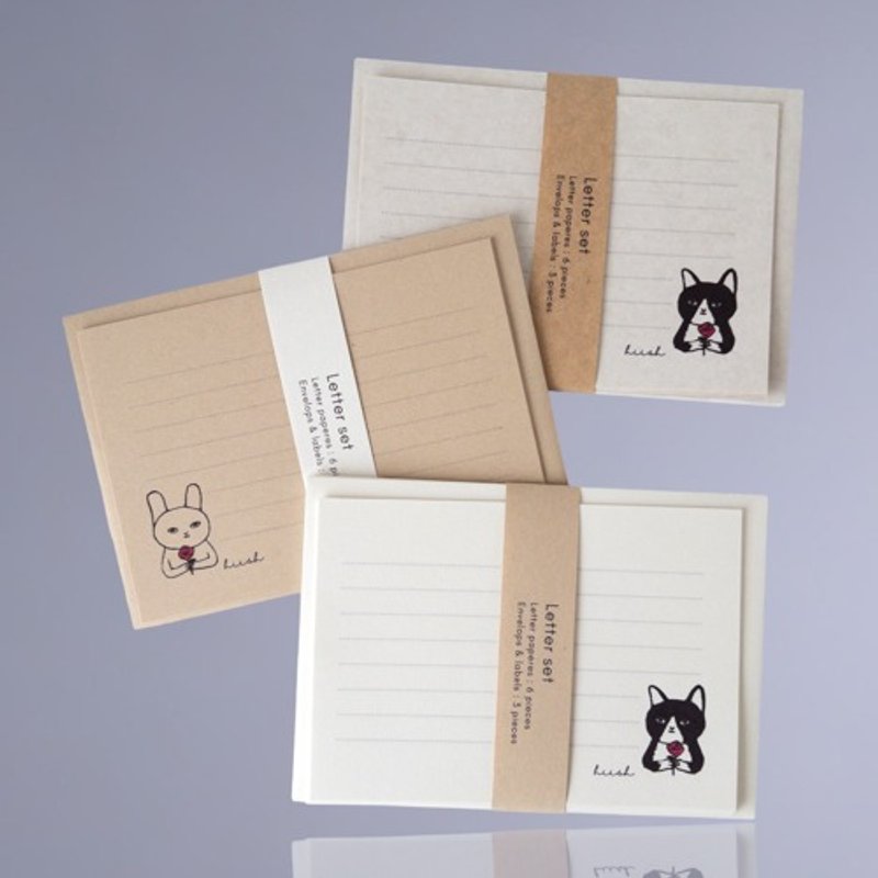 レターセット(ネコとウサギ2柄セット) - 卡片/明信片 - 紙 